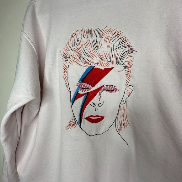 RARE Saint Luis NYC Light Pink Sweatshirt Hoodie VYBES Los Angeles David Bowie M - Picture 8 of 16